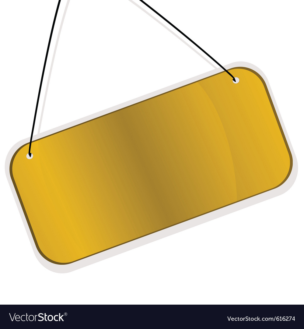 Golden tag Royalty Free Vector Image - VectorStock