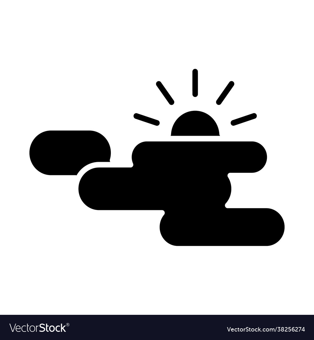 Graphic partly cloudy icon