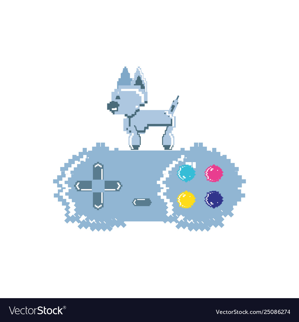 Pixelated Game Controller with Robotic Dog