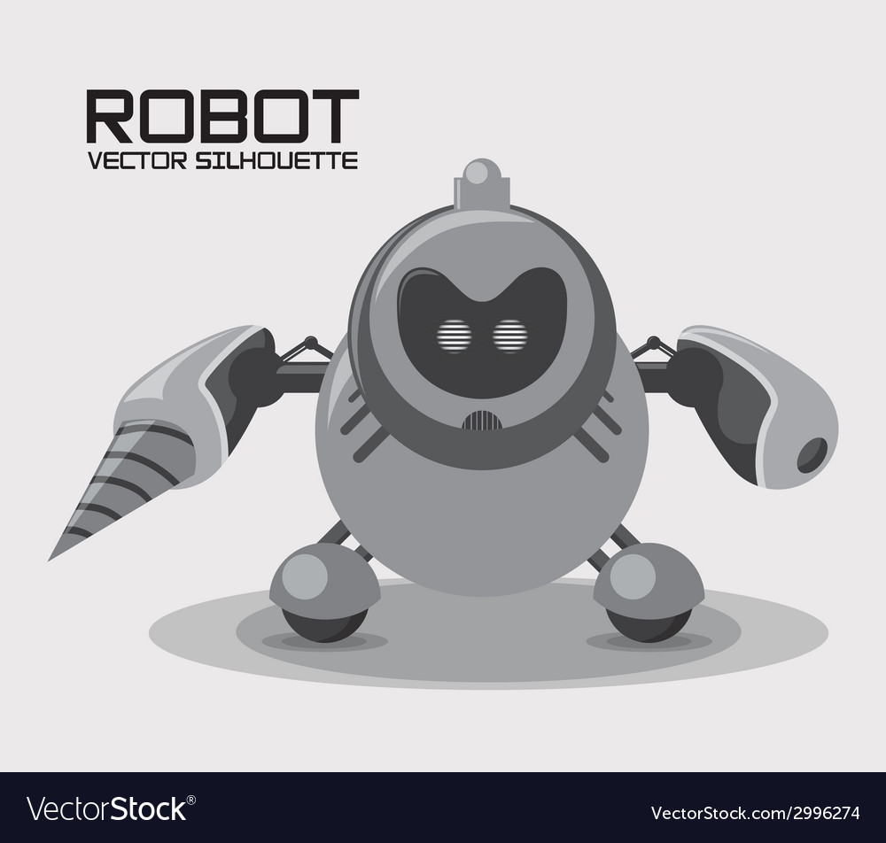 Robot design over gray background