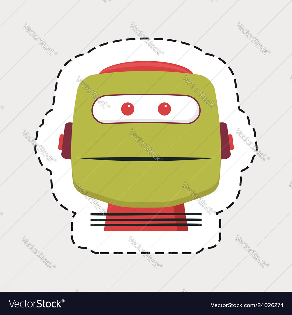 Robot head Royalty Free Vector Image - VectorStock