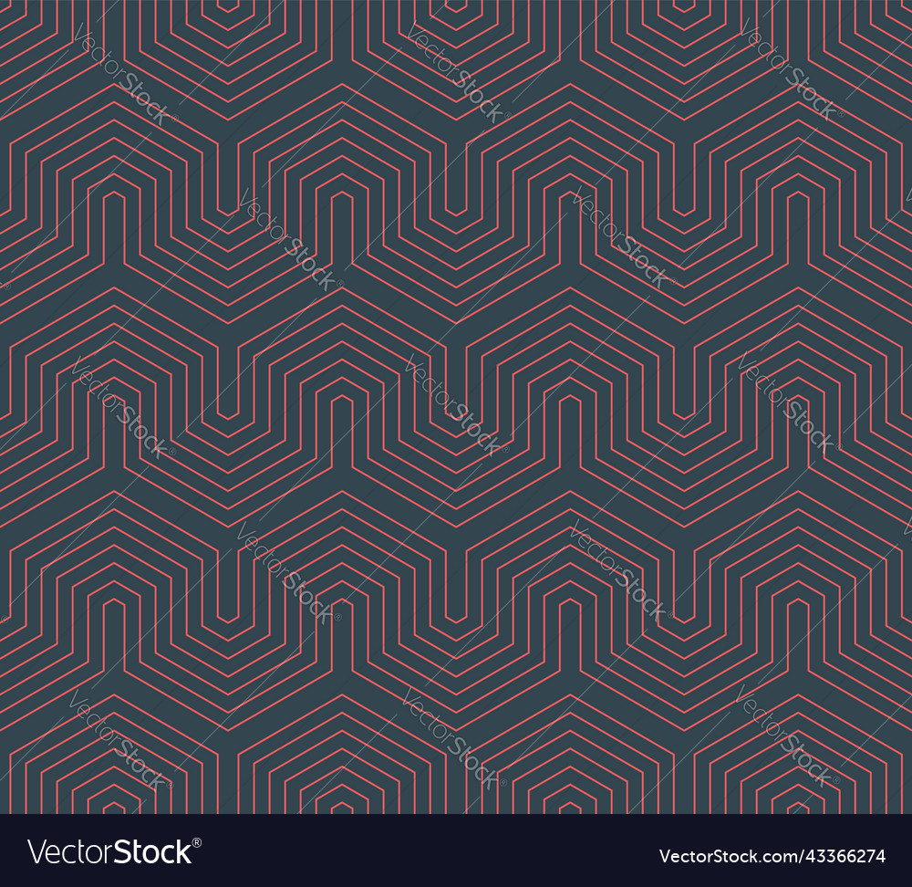 Trendy geometric bent lines motif seamless vector image Trendy geometric bent lines motif seamless