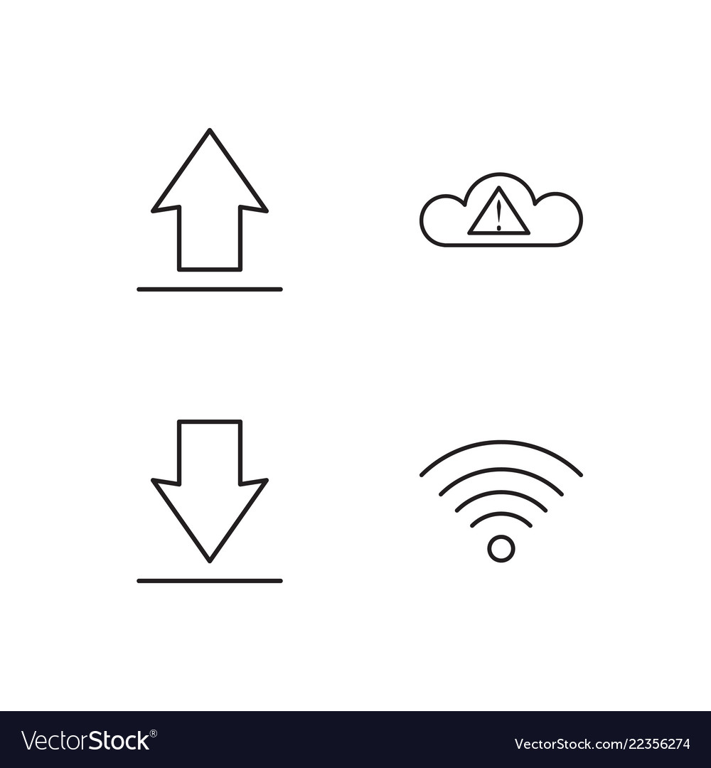 Web simple outlined icons set Vector Image Web simple outlined icons set
