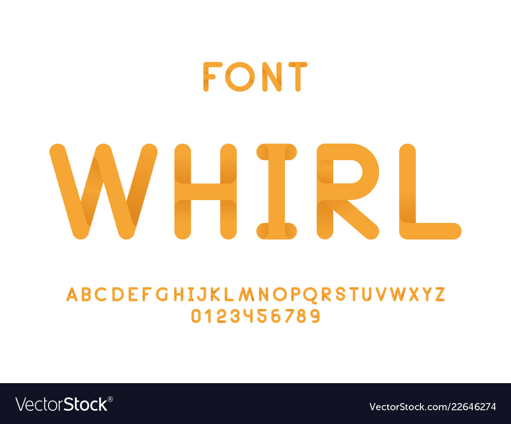 Whirl font alphabet