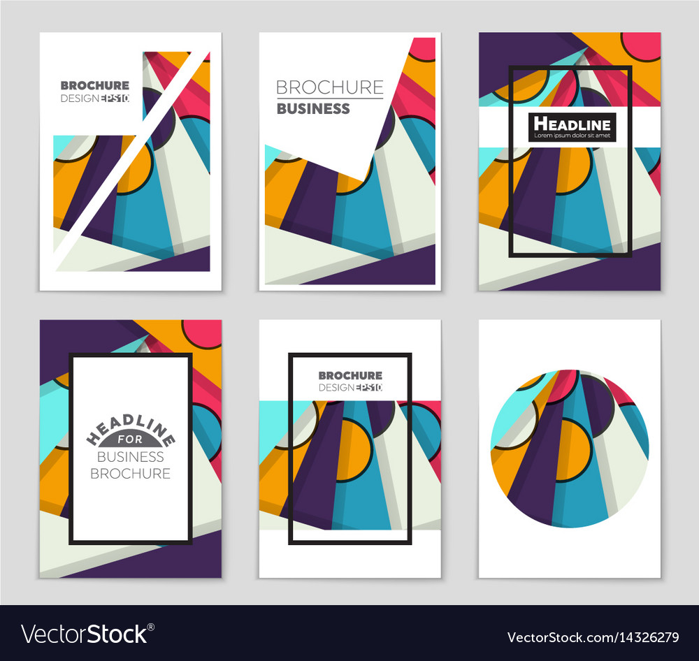 Abstract layout background set for art