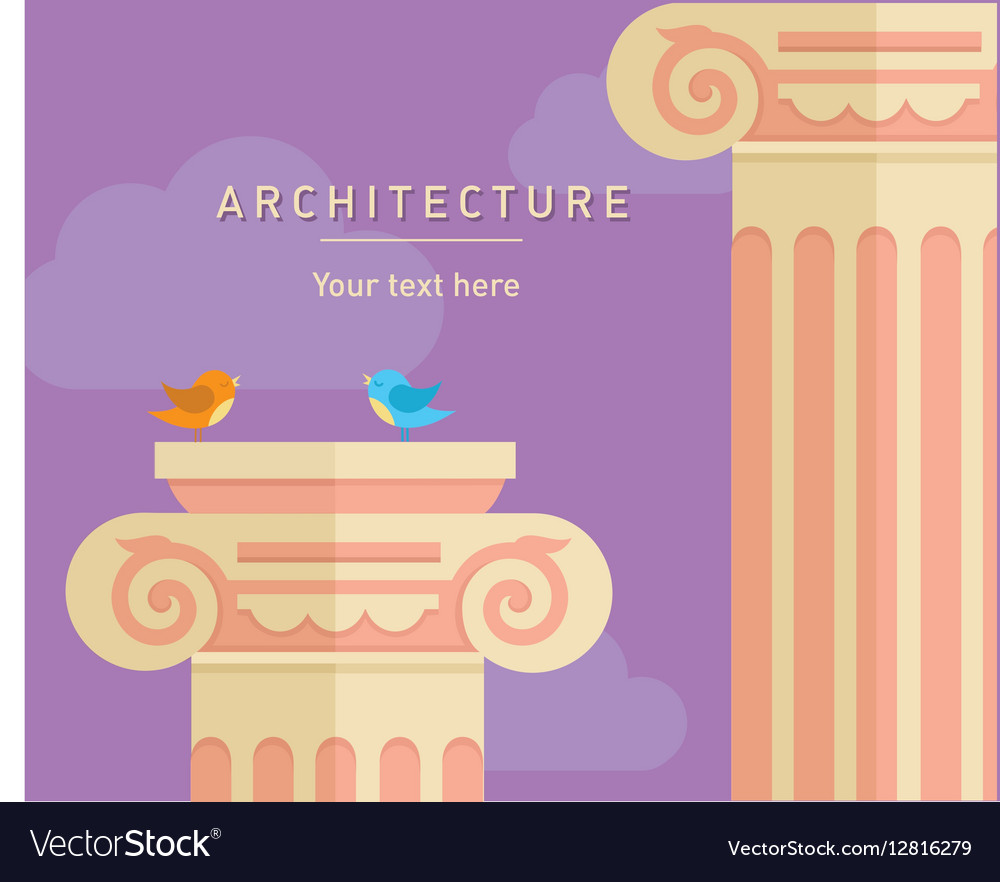 Ancient architecture tall columns