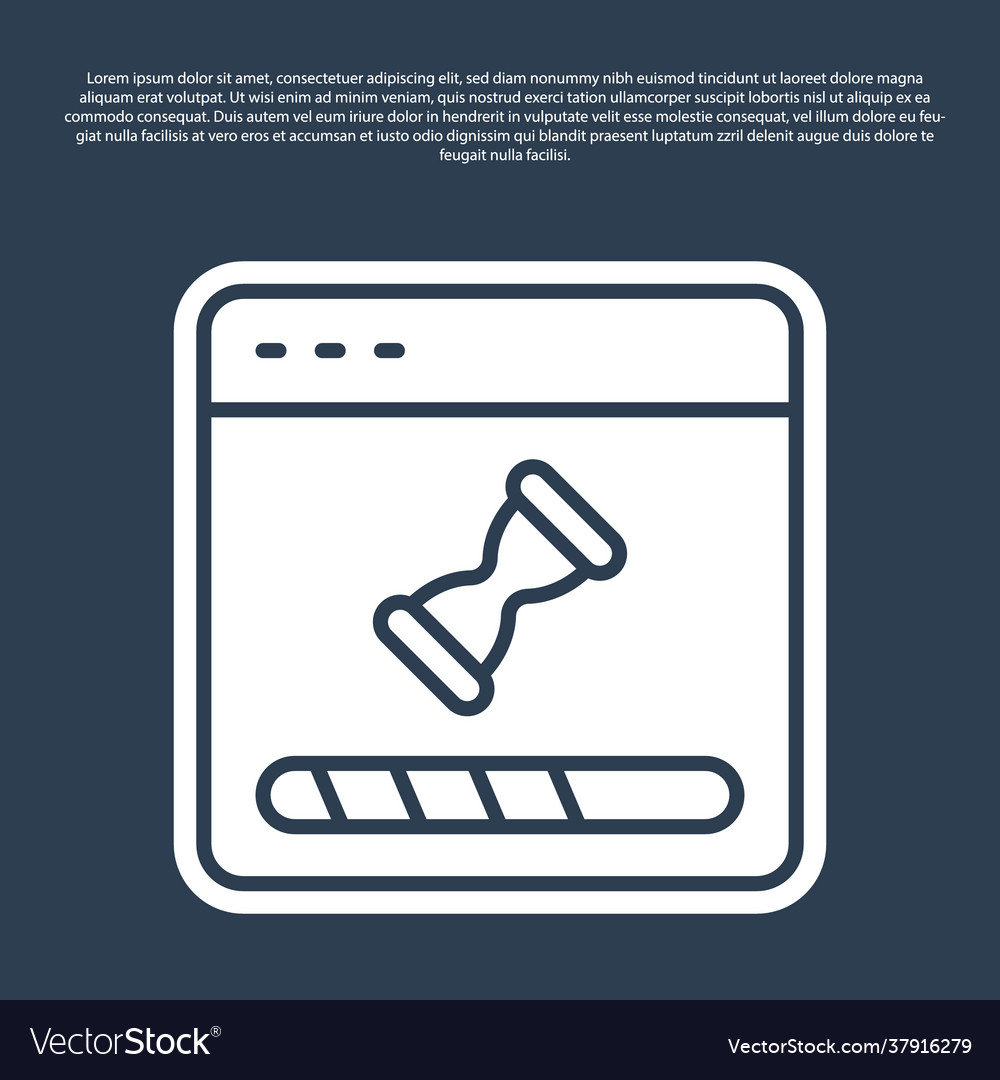 Blue line loading a data window with progress vector image Blue line loading a data window with progress