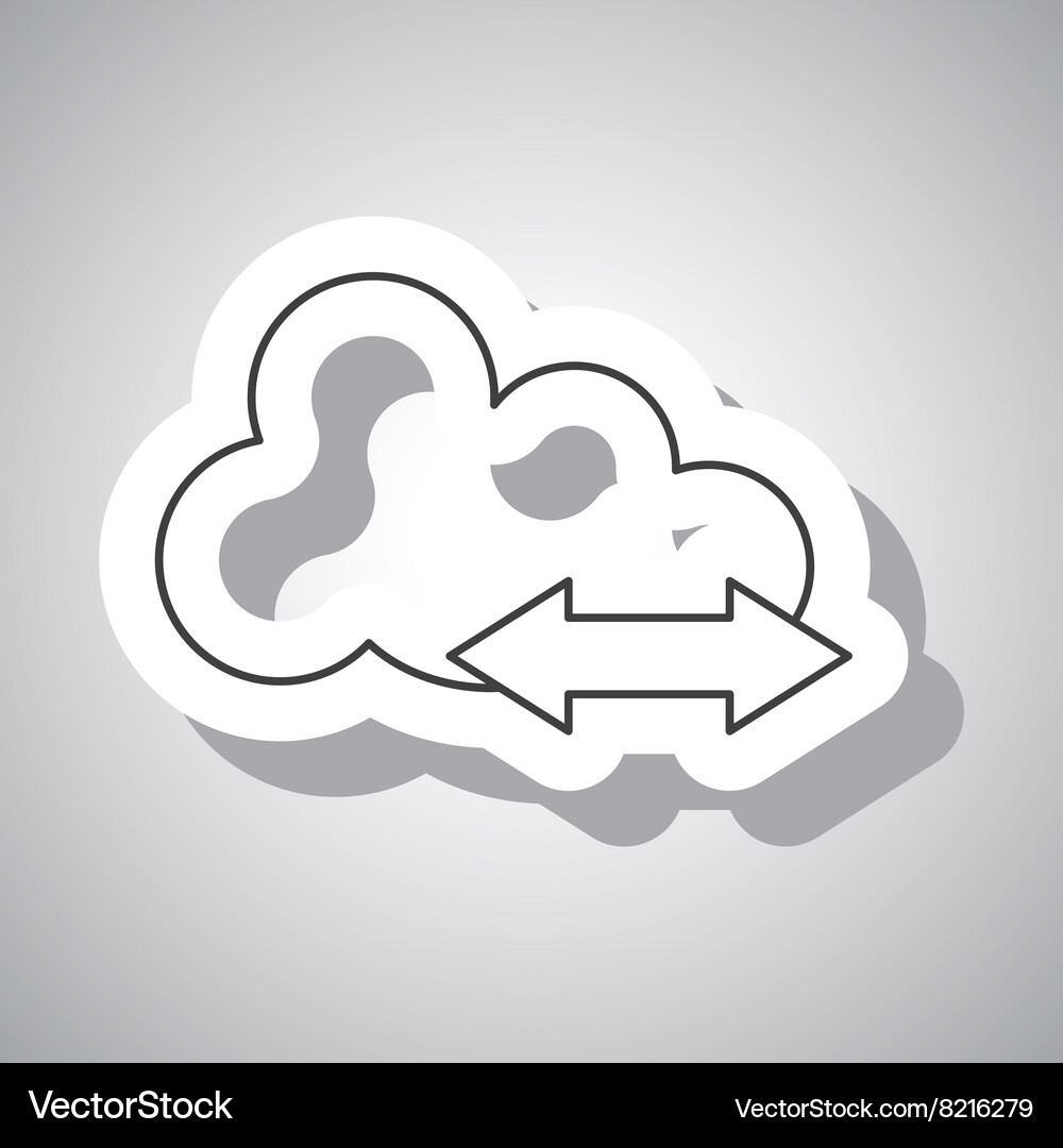 Cloud computing icon design Royalty Free Vector Image