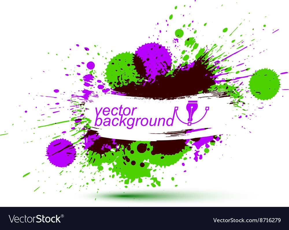 Colorful ink splash seamless pattern with overlap
