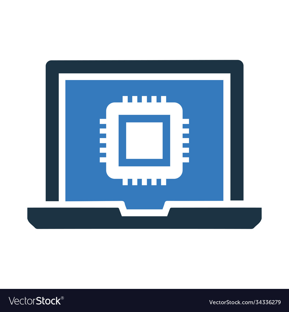 Datenverarbeitung Prozessor-Symbol-Grafik