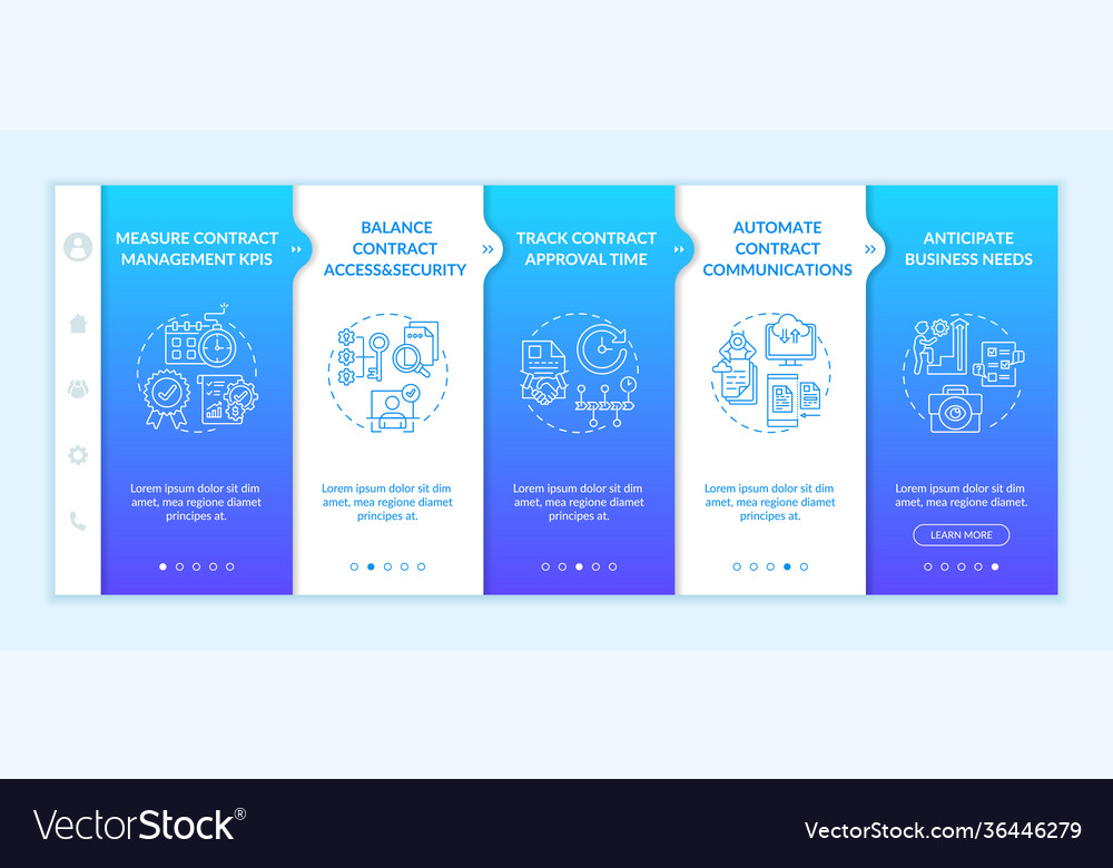 Efficient contract management tips onboarding vector image Efficient contract management tips onboarding