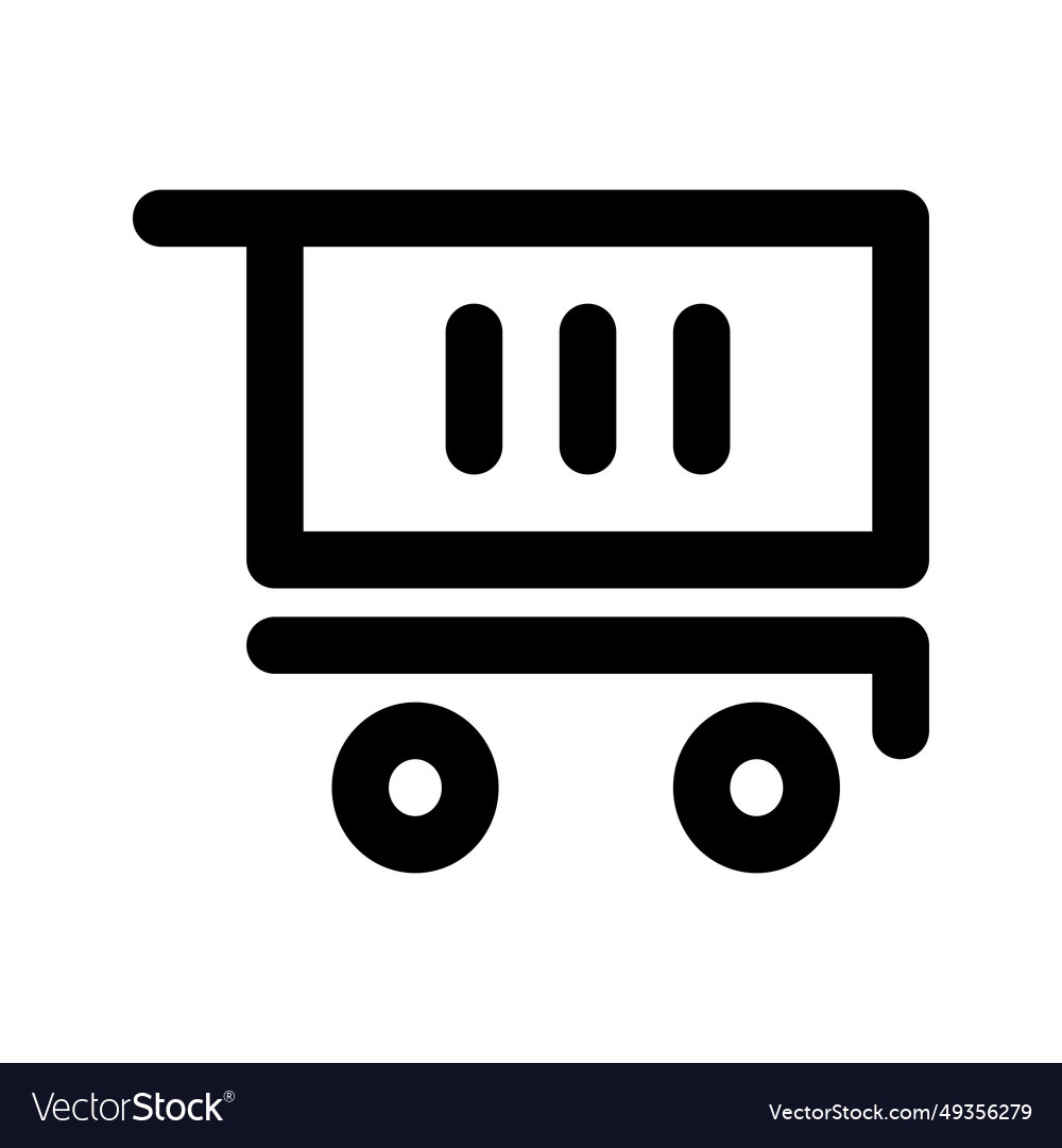 Empty cart icon symbol for your web site design