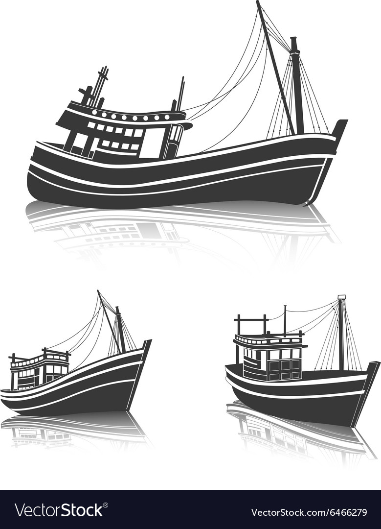 Download Fishing boat Royalty Free Vector Image - VectorStock