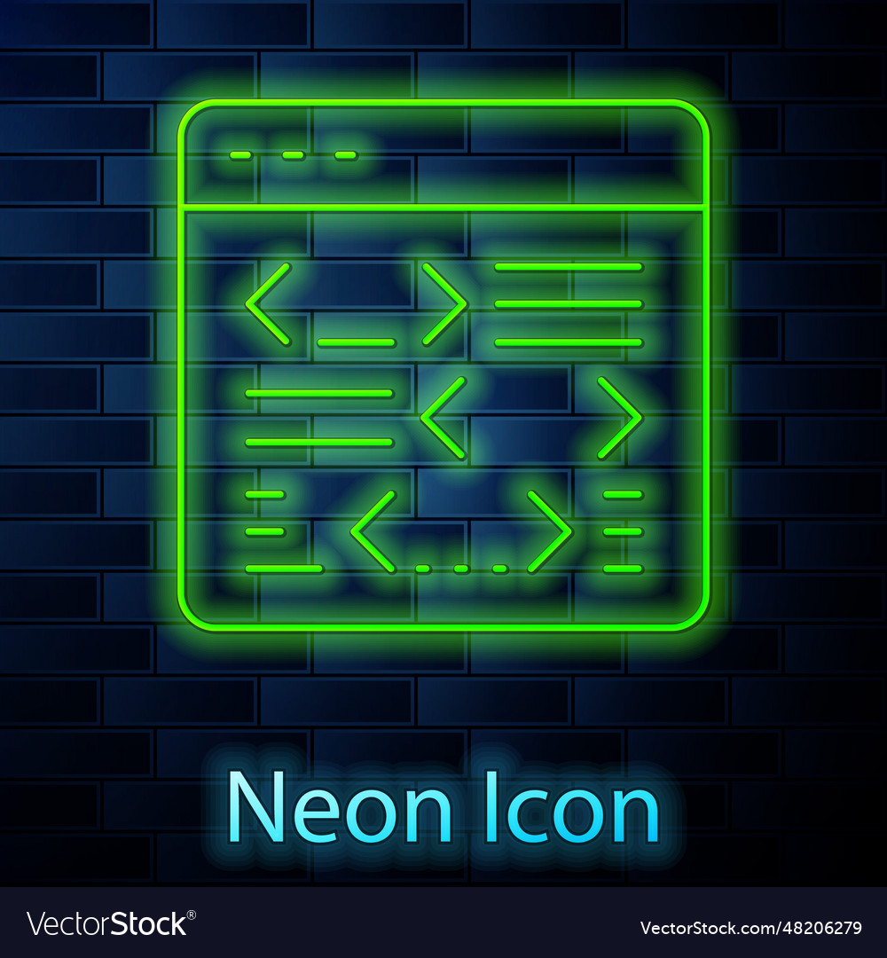 Glowing neon line software web developer