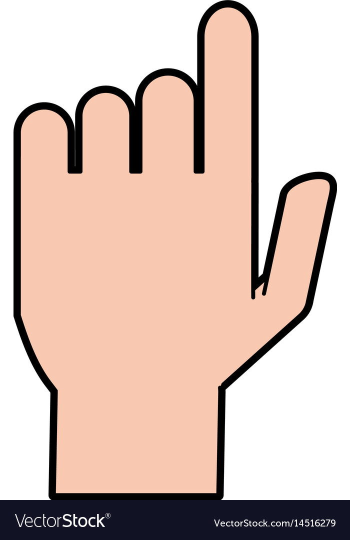 Hand pointing with index finger icon image
