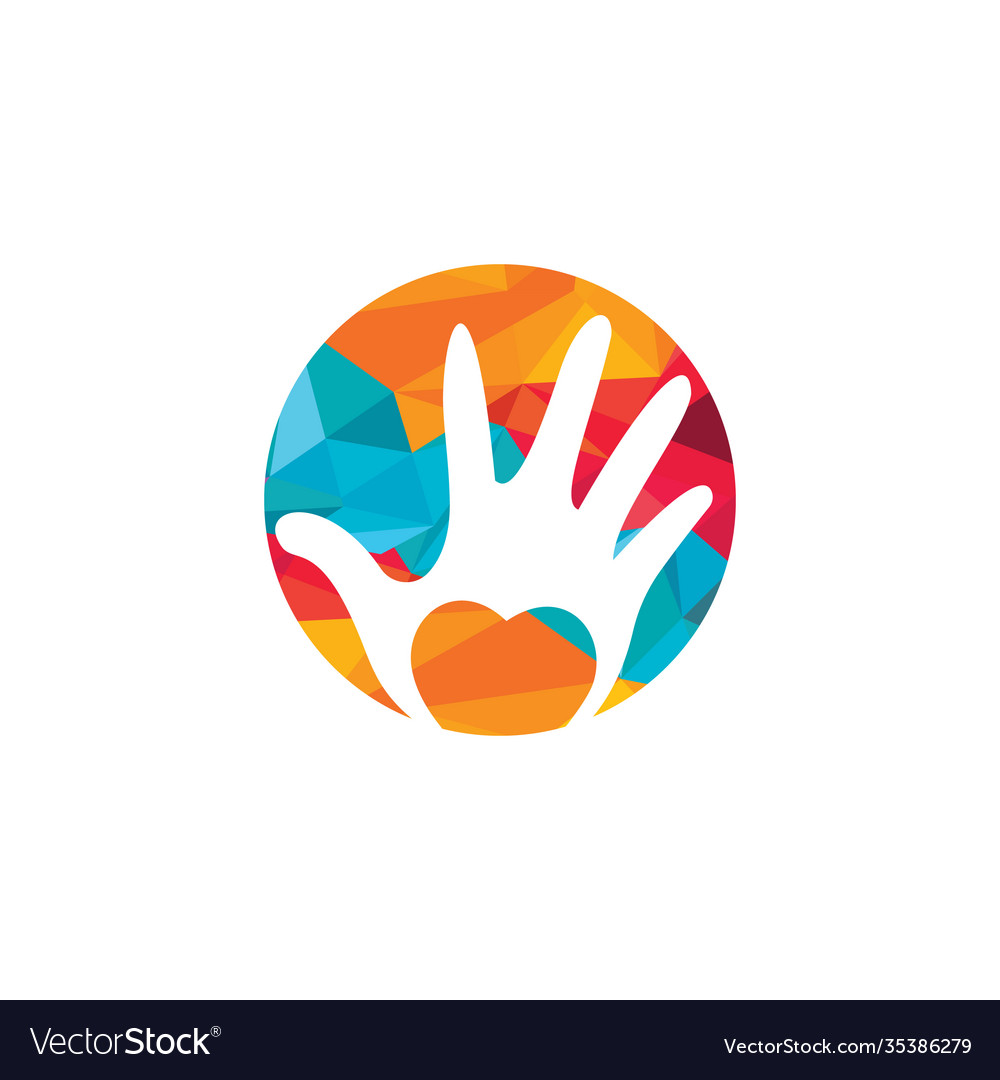 Herz und Hand Charity Logo Konzept