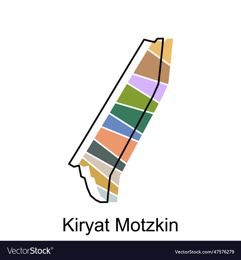 Kiryat Motzkin Map Icon Map Design Royalty Free Vector Image