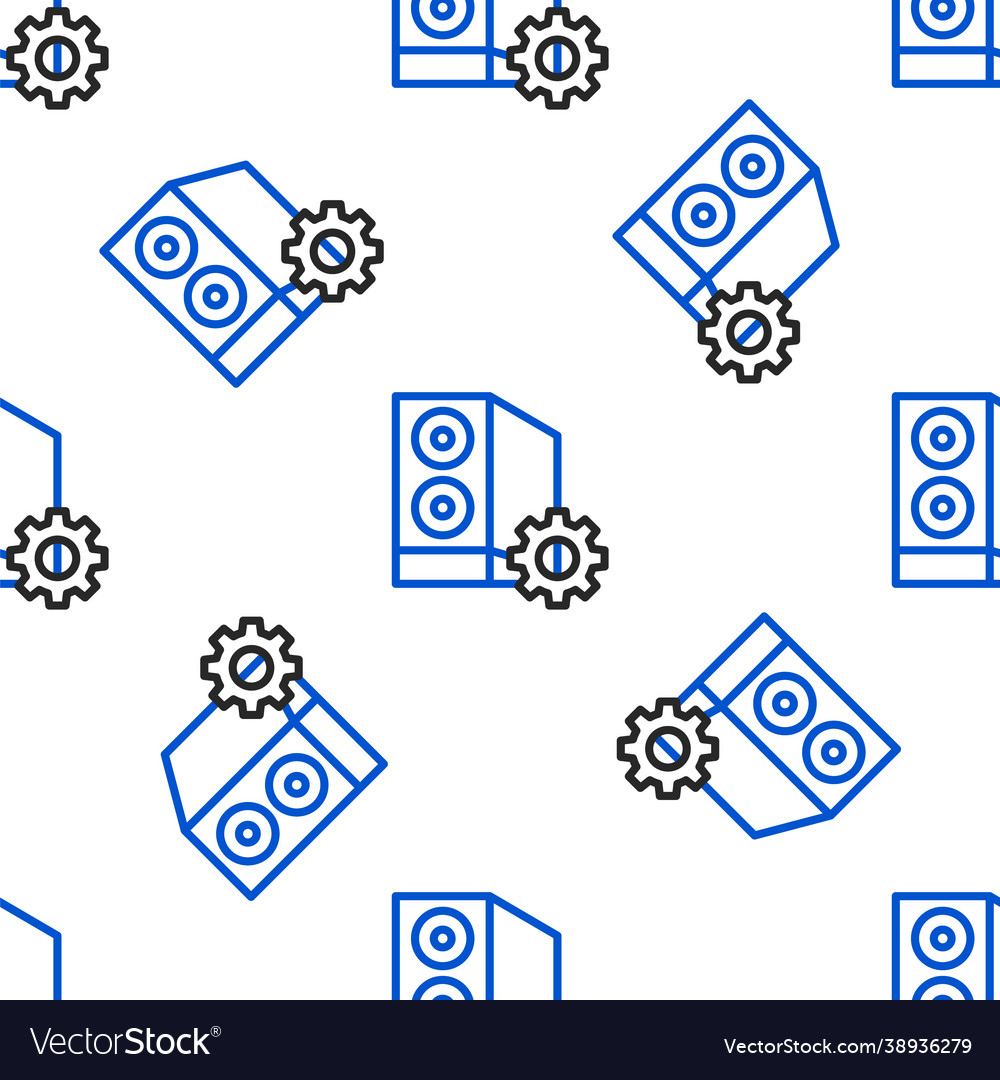 Line case computer setting icon isolated