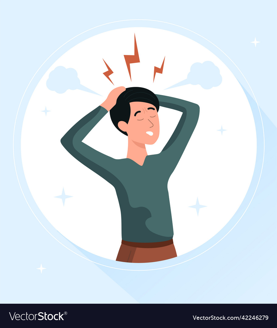 Man with problem vector image Man with problem