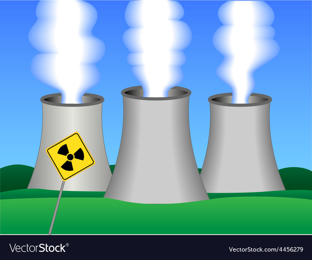 Nuclear power plant Royalty Free Vector Image - VectorStock