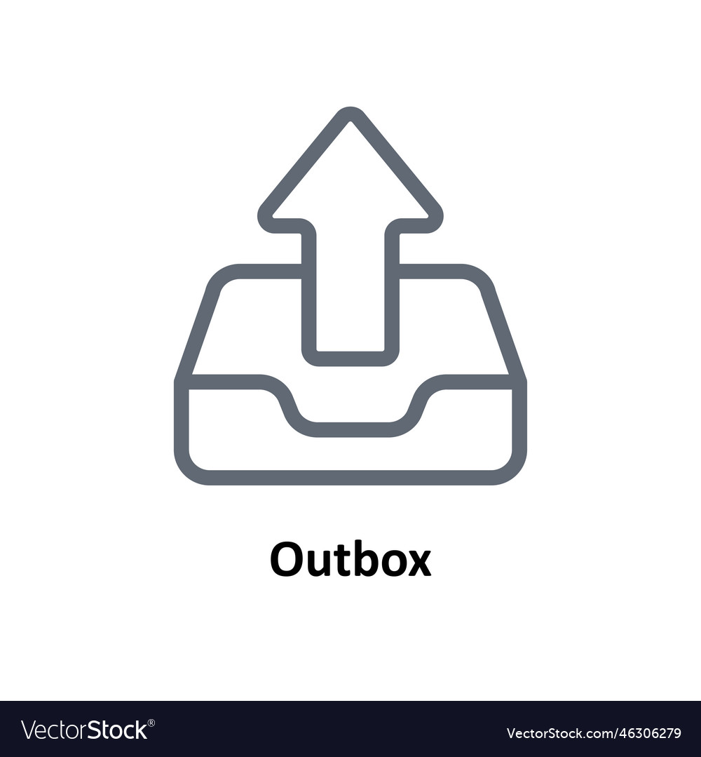 Outbox outline icons simple stock ill