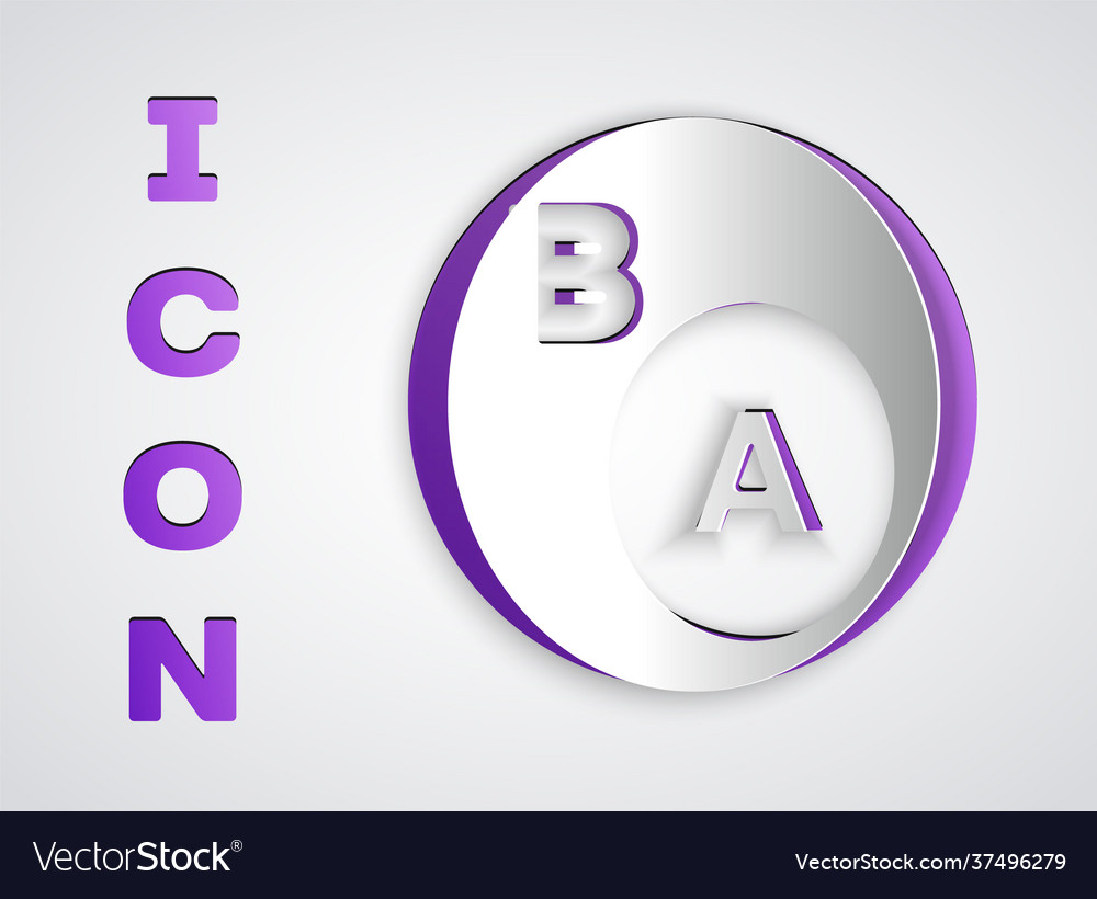 Paper cut subsets mathematics a is subset b vector image Paper cut subsets mathematics a is subset b