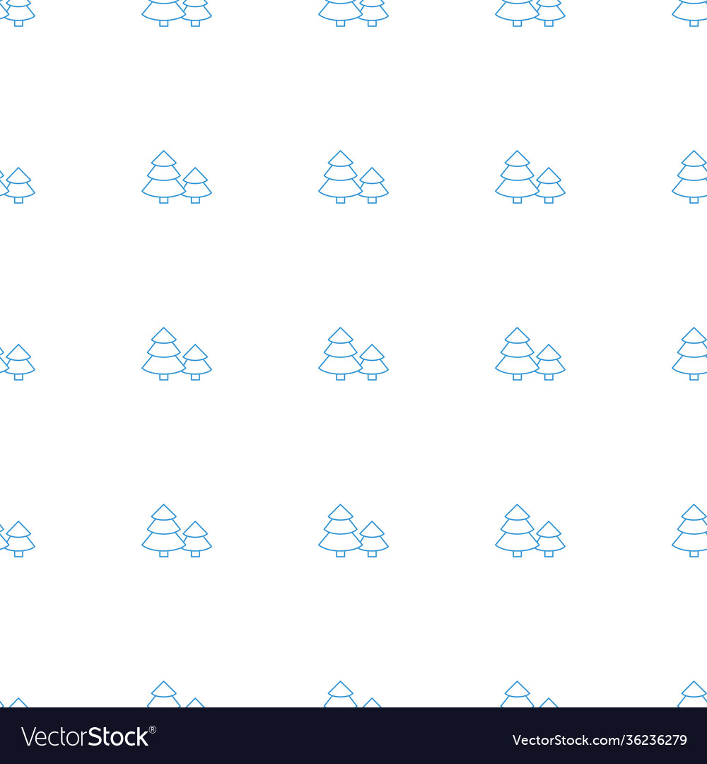 Pine tree icon pattern seamless white background