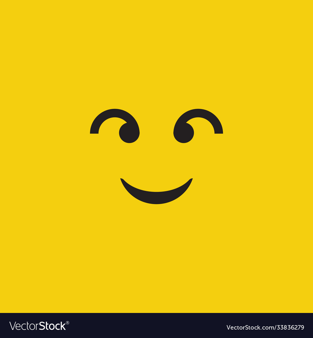 Smile face expression design template vector image Smile face expression design template