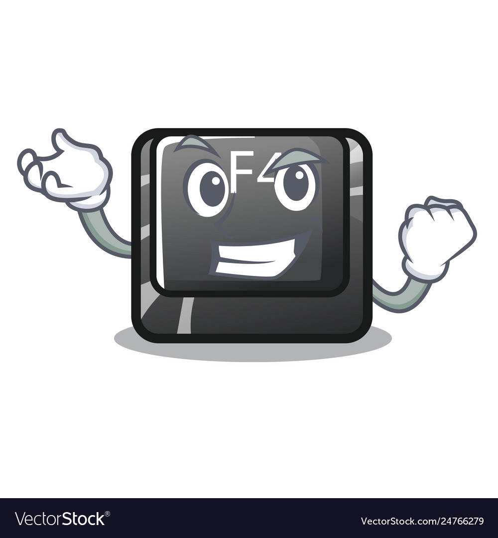 Successful button f4 isolated with character