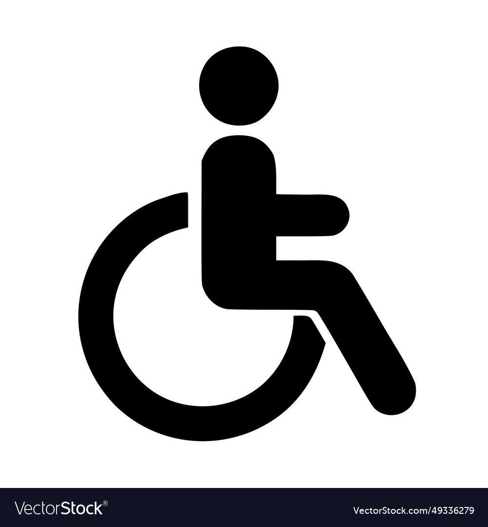 Wheelchair symbol image Royalty Free Vector Image