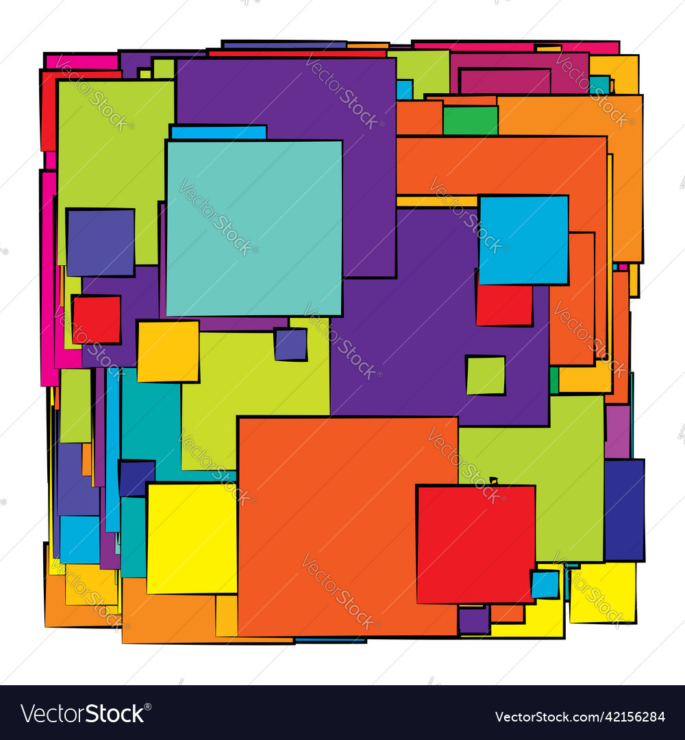 Abstract overlapping squares pattern