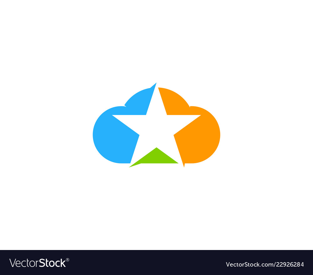 Cloud-Star-Logo-Icon Design