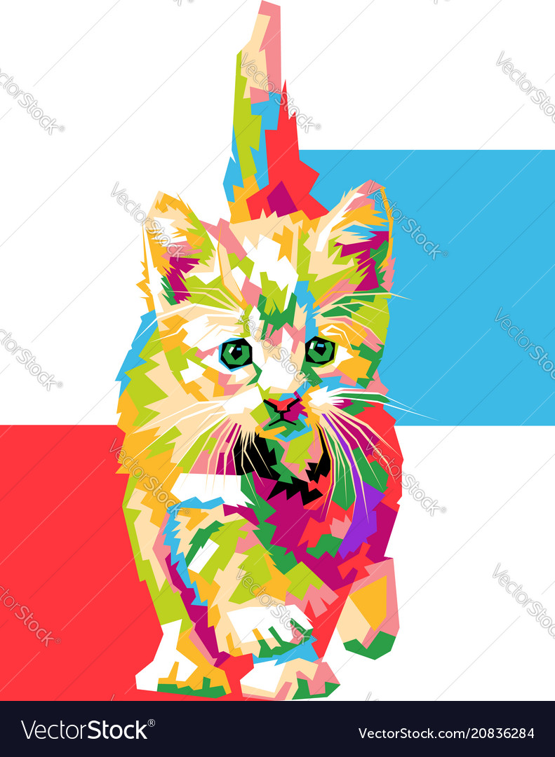 Cute and colorful cat