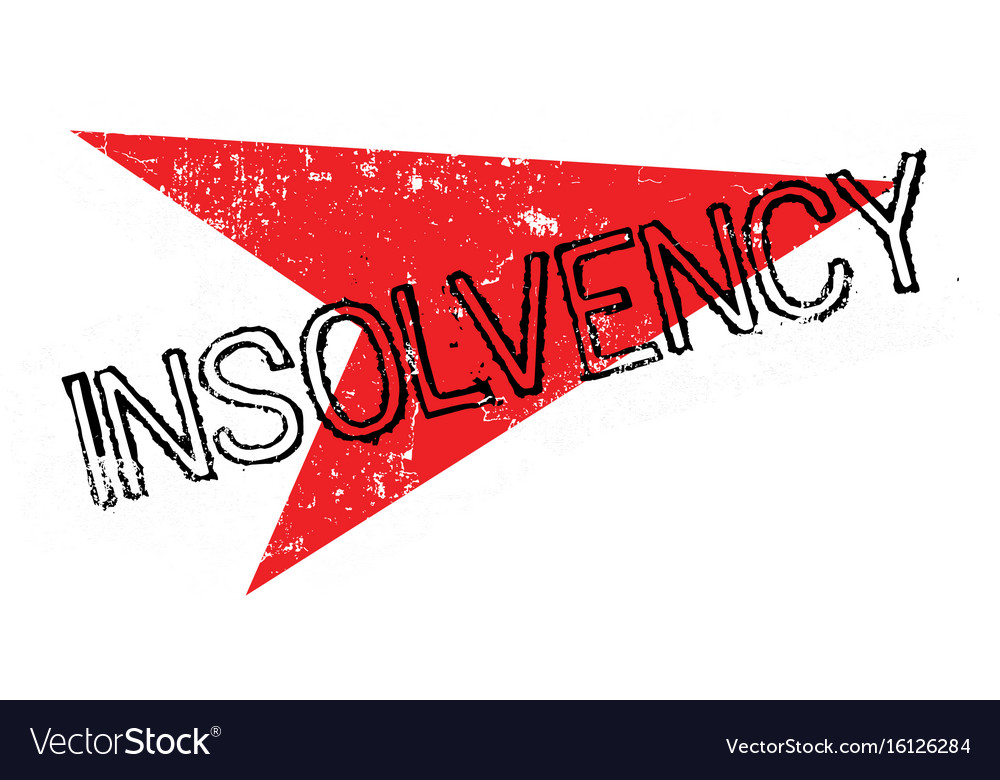 Insolvency rubber stamp Royalty Free Vector Image