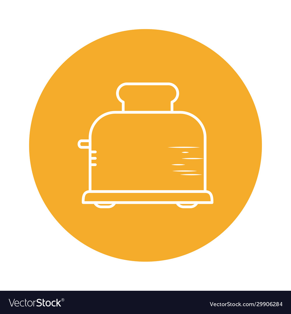Isolated toaster block style icon design