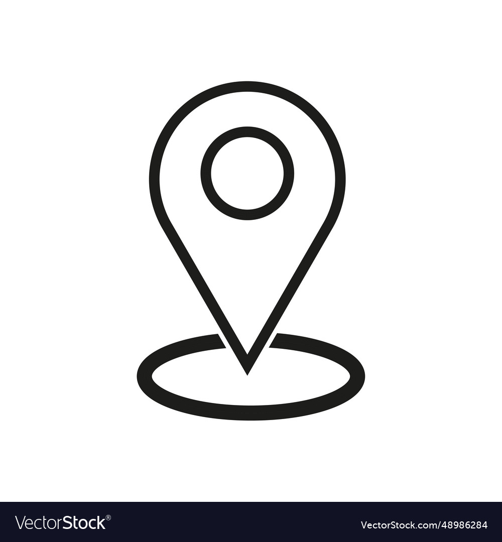 Map pointer icon in circle location pin gps