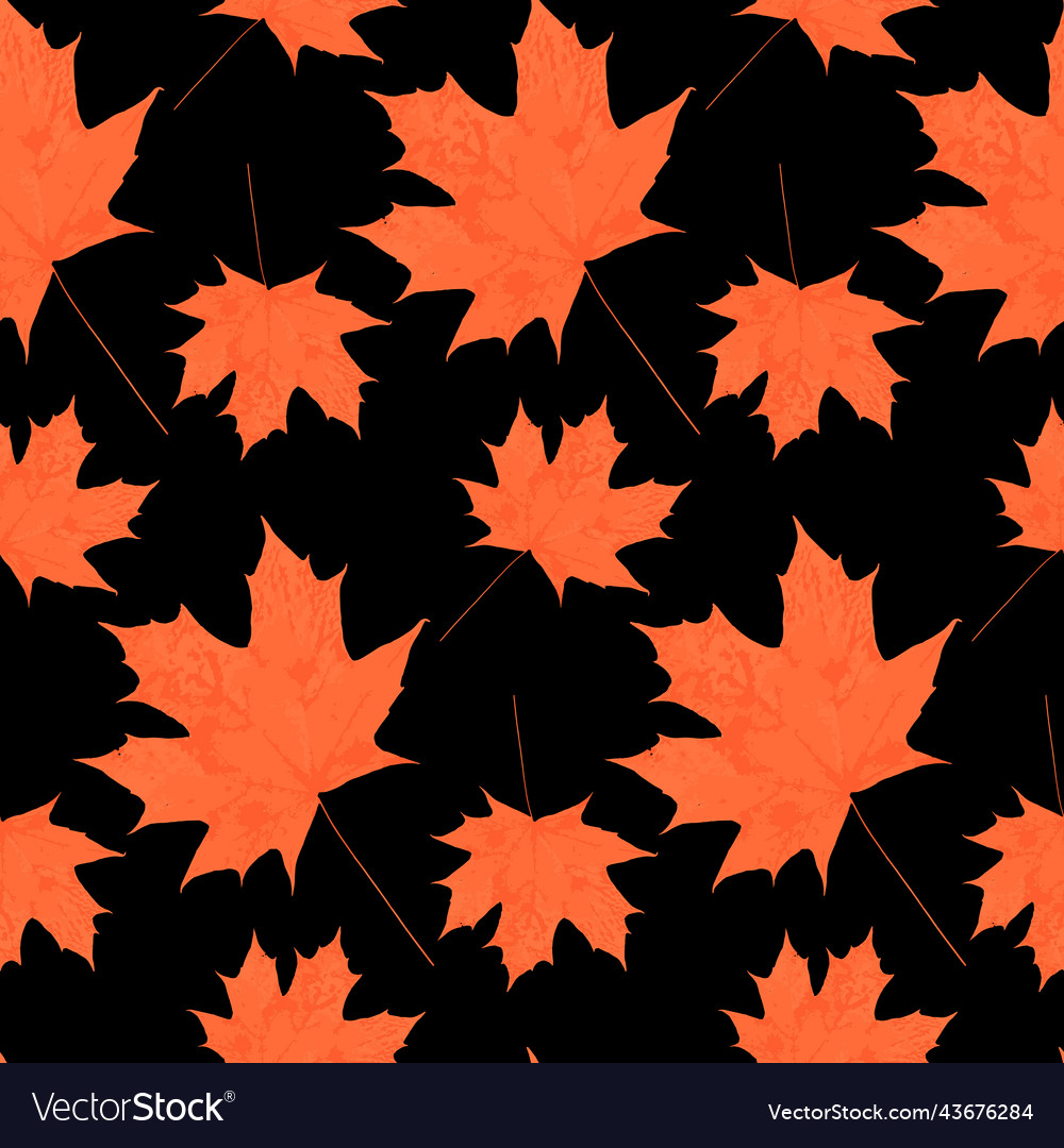 Maple leaf print autumn seamless pattern Vector Image