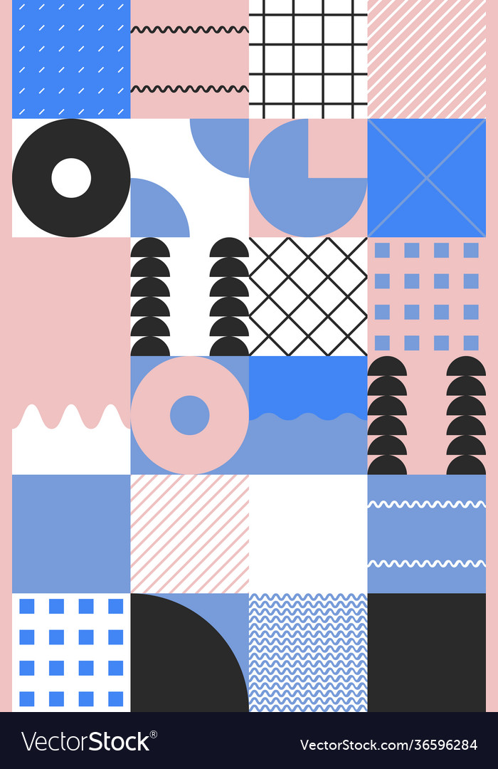 Memphis abstract pattern design vector image Memphis abstract pattern design