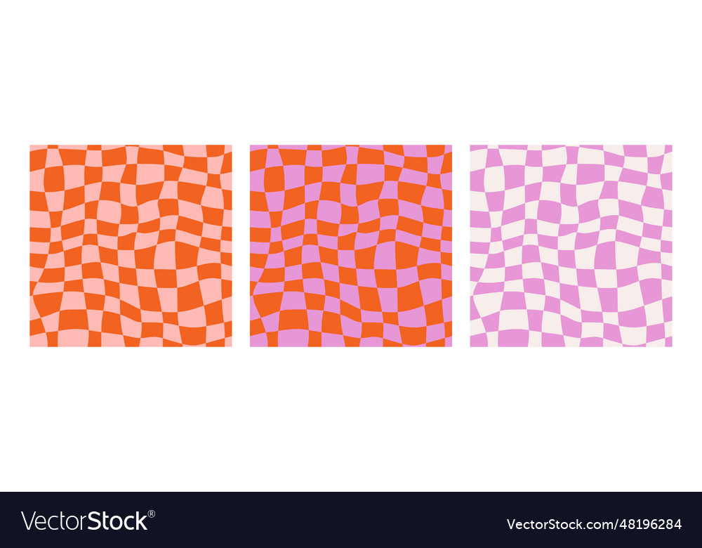 Retro Checkerboard Grid Set