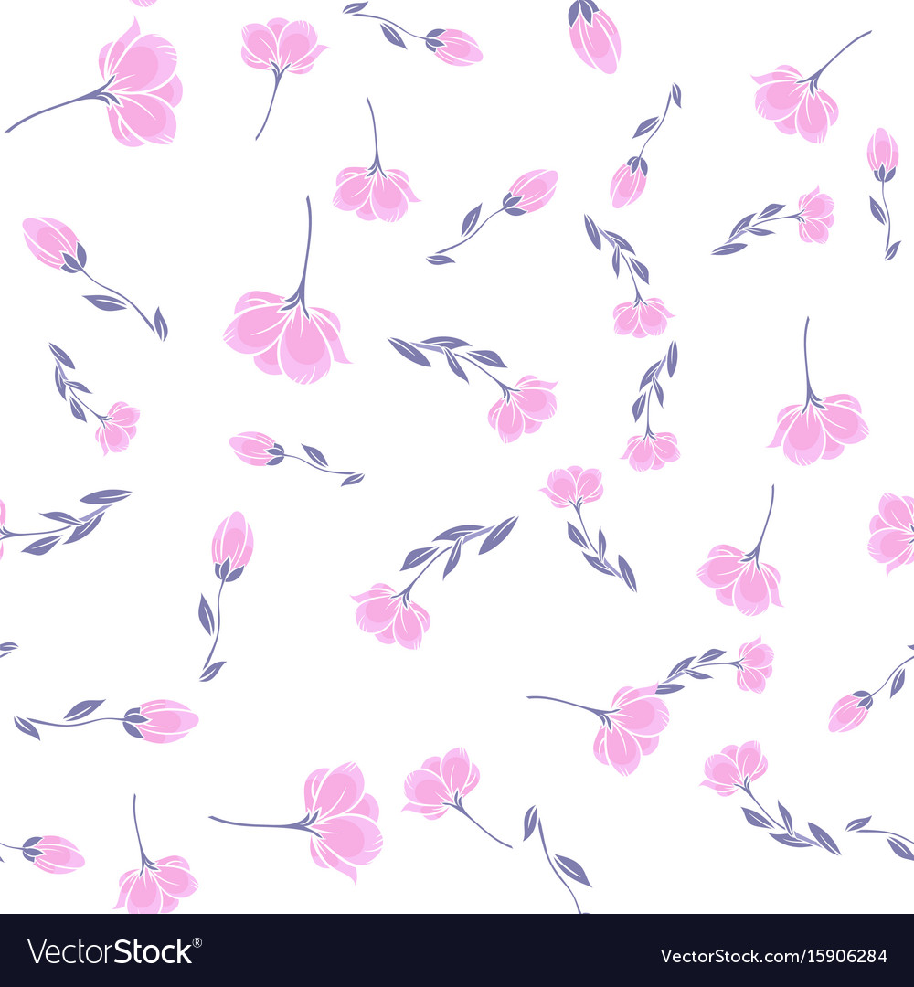 Sakura pattern on white background