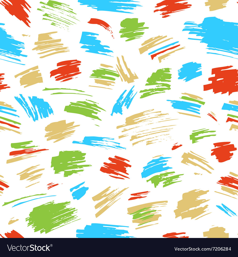 Seamless pattern of colourful strokes
