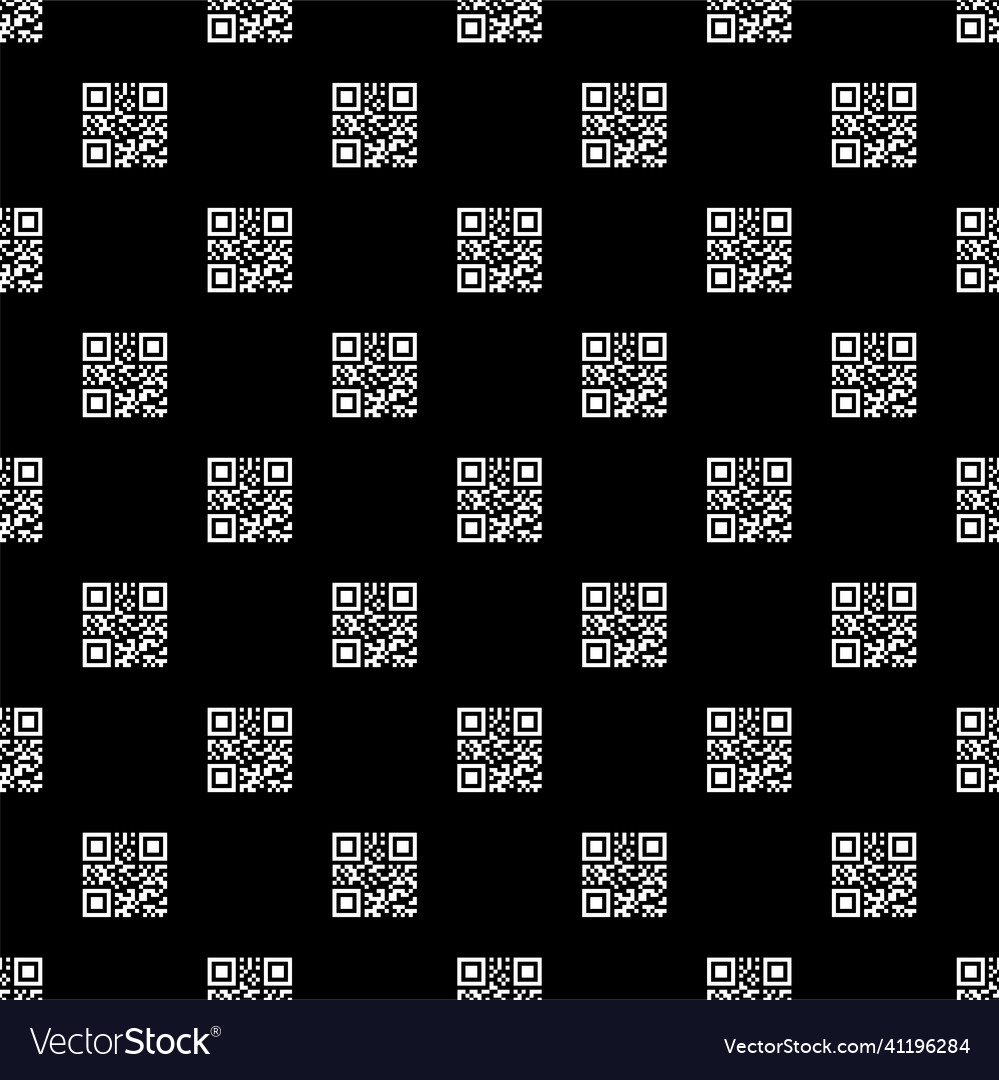 Seamless wallpaper pattern with qr code