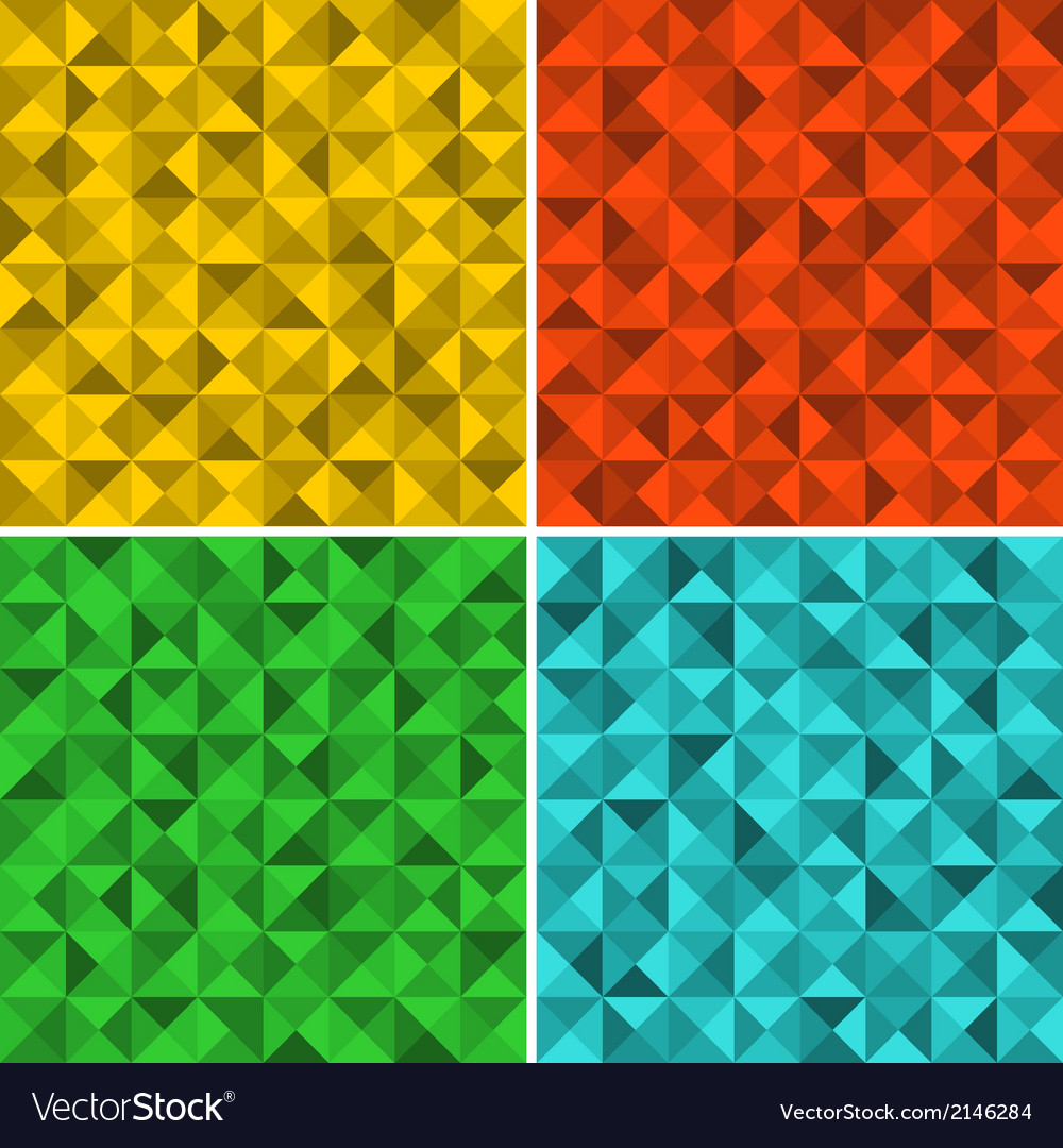 Set of seamless patterns with triangles