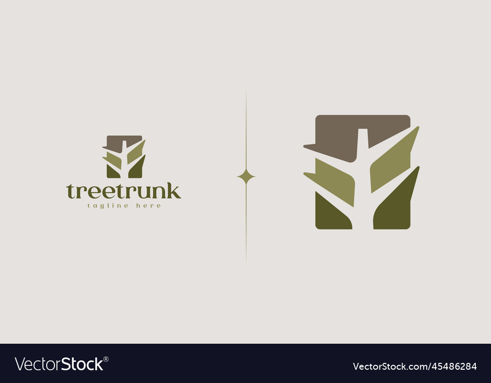 Tree trunk logo template universal creative