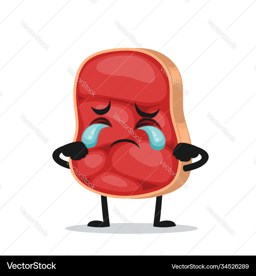 Beef character or mascot Royalty Free Vector Image