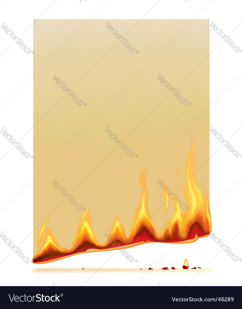 Burning Paper Royalty Free Vector Image Vectorstock