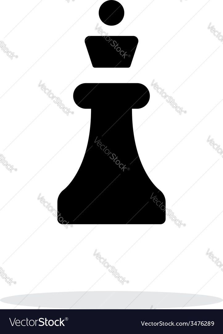 Chess queen simple icon on white background