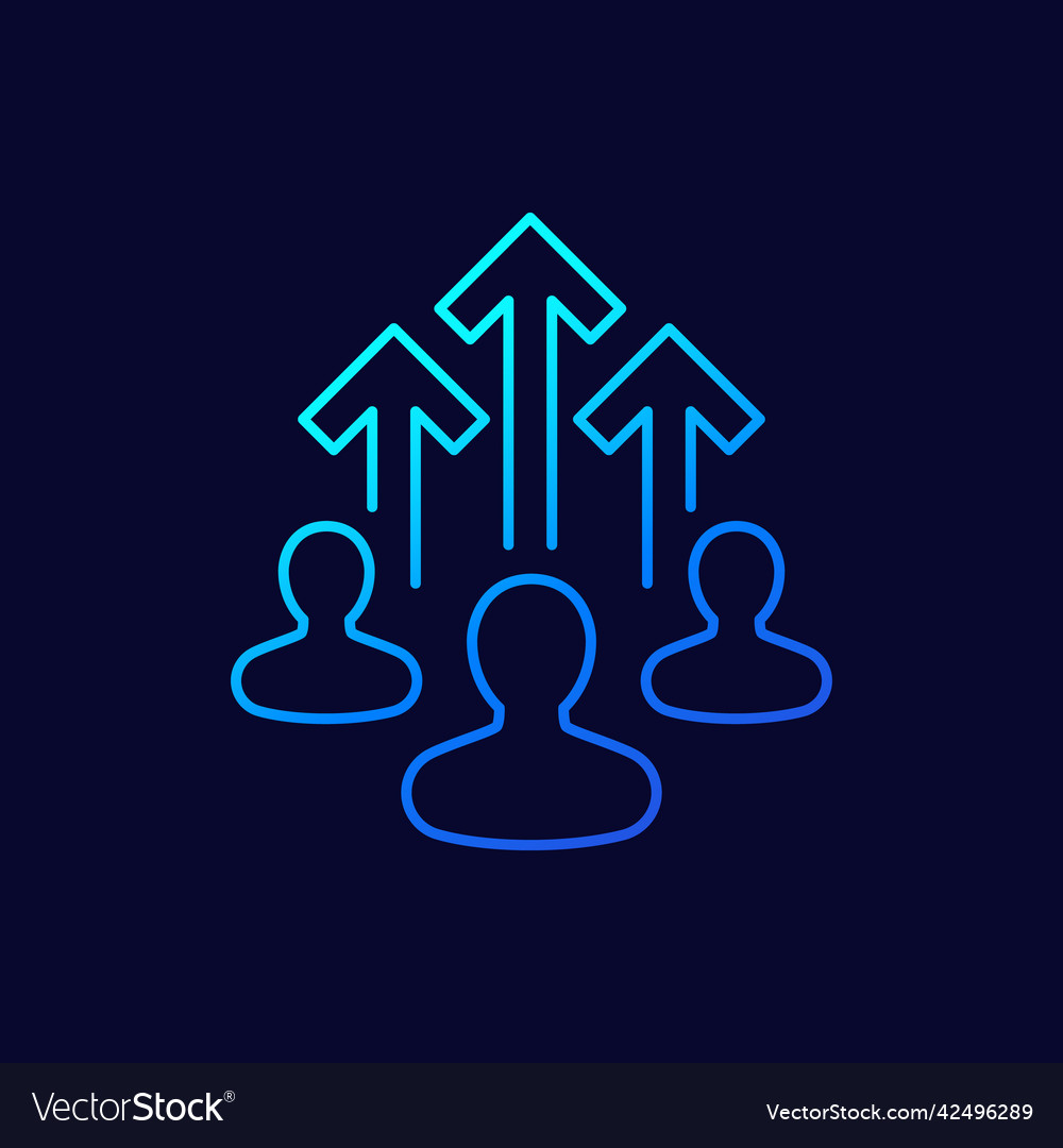 Collect user data icon thin line
