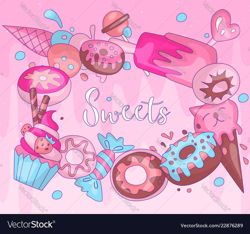 Cute funny girl teenager colored icon round set Vector Image Cute funny girl teenager colored icon round set