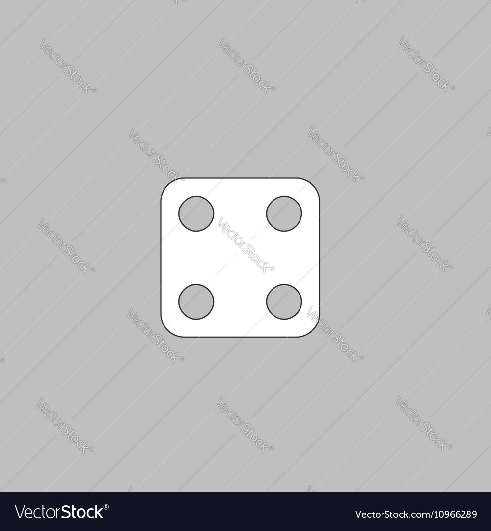 Dice cube computer symbol